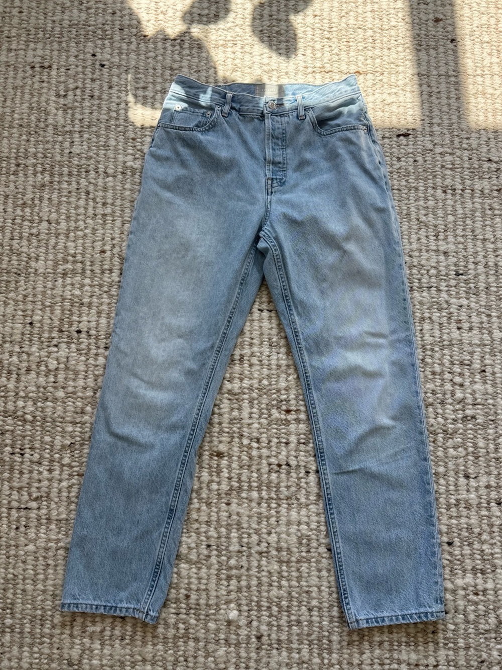 Everlane The ’90s Cheeky Jean 28 Regular Light Blue High Rise Straight Leg
